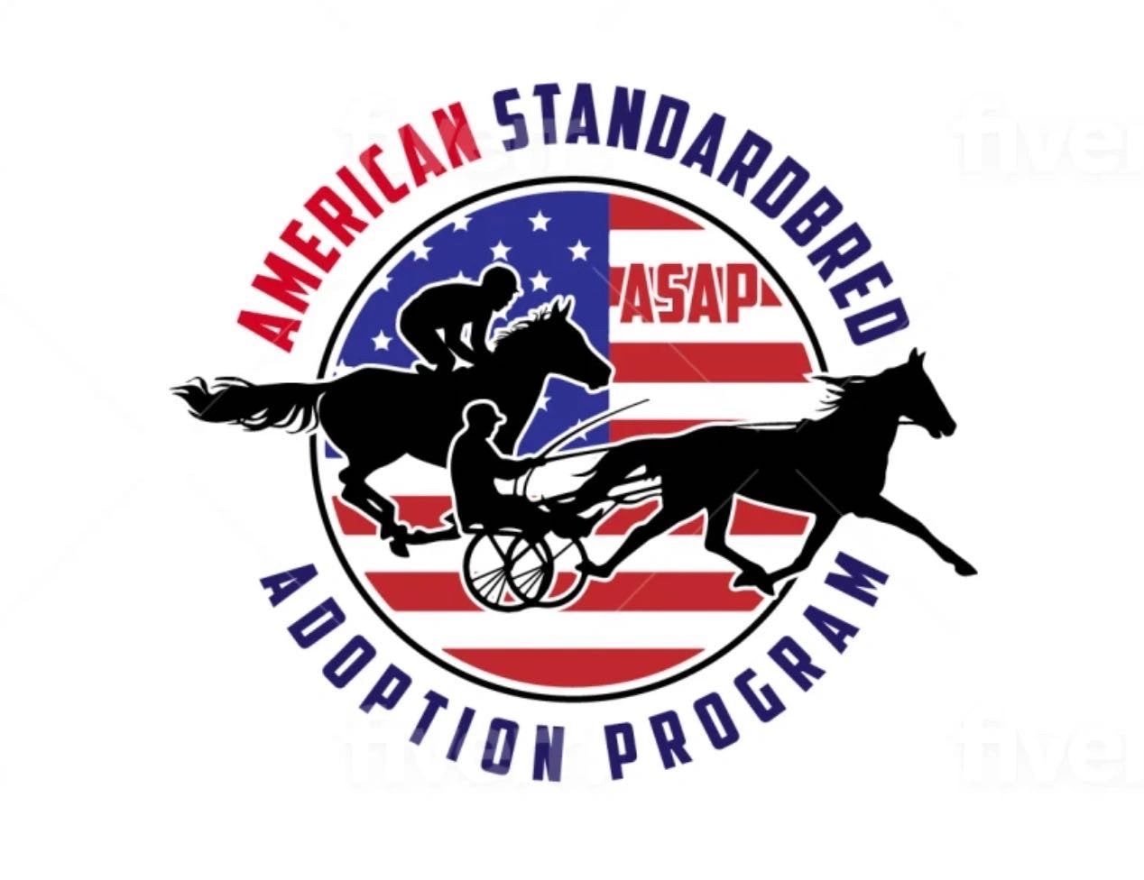 American Standardbred Adoption Program ASAP badge logo